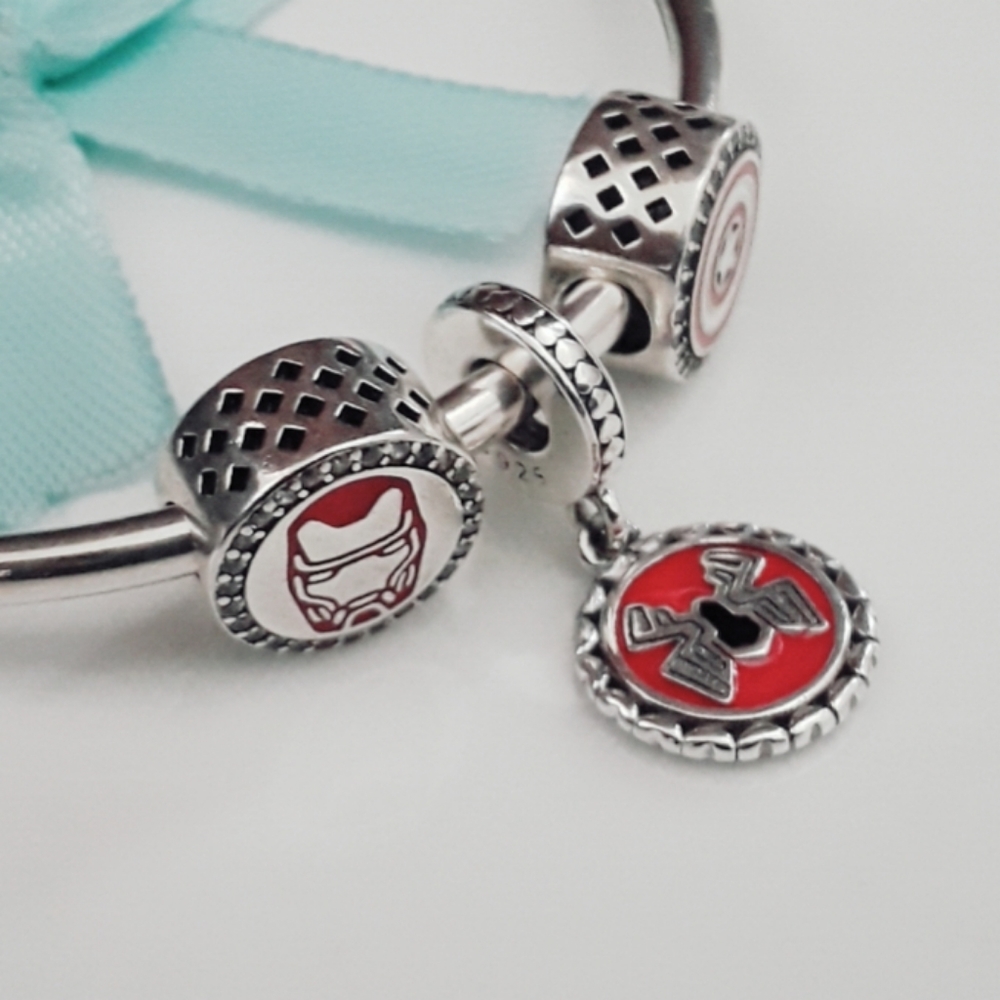 3 AVENGERS CHARMS S925 STERLING SILVER